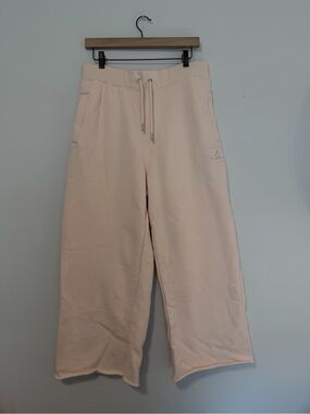 Jordan Flight large Light Pink high waisted Wide Leg Sweatpants with Drawstring